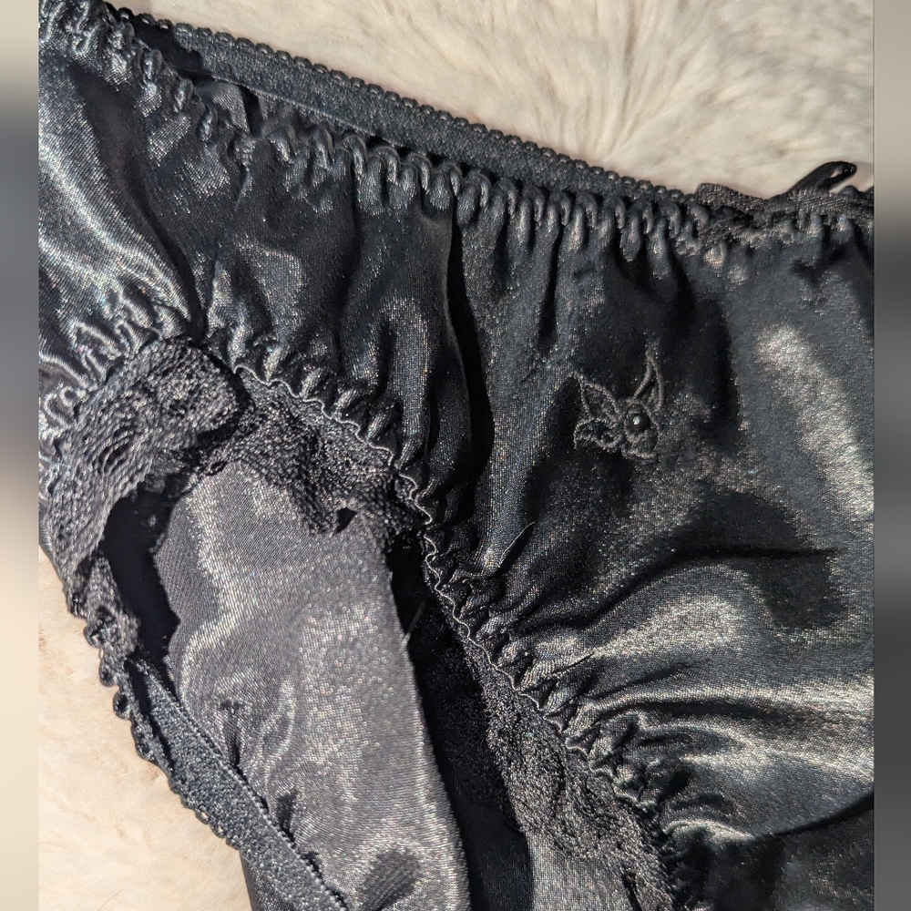 Vintage Jo Intimates Satin Black Panties Medium NWT - Picture 2 of 7